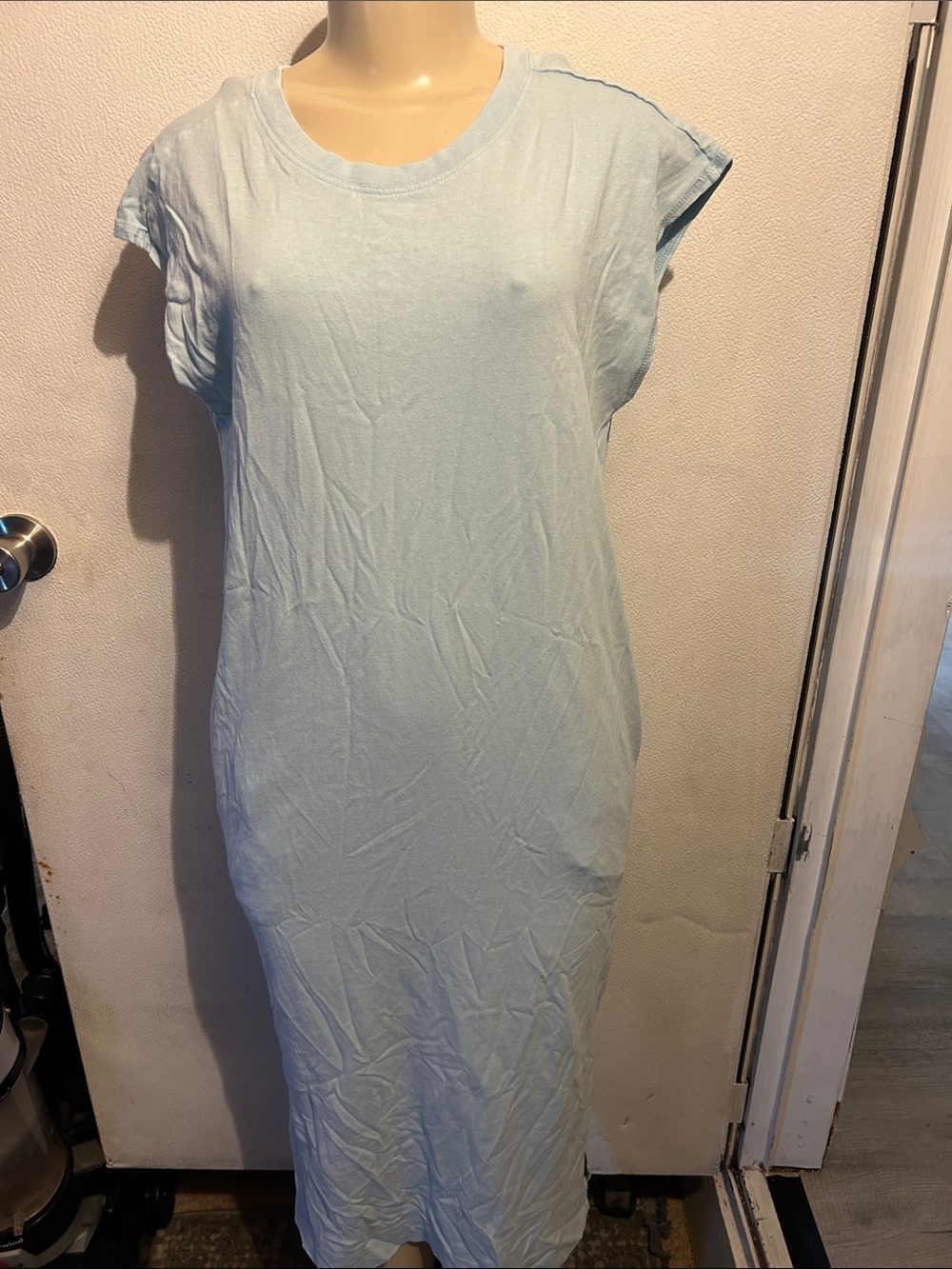 Double Zero Light Blue Maxi T-Shirt Dress
